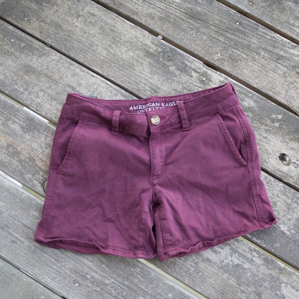 Purple American eagle midi shorts